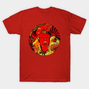 Gold and Red Coffee In Japan T-Shirt